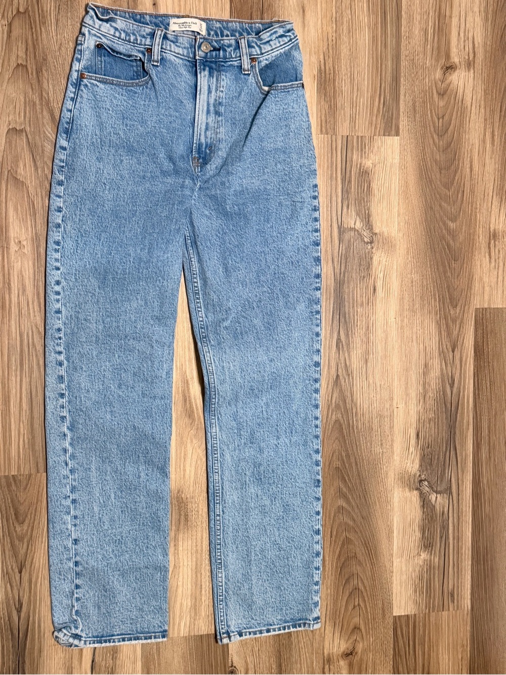 Abercrombie & Fitch Light Blue Straight-Leg Jeans